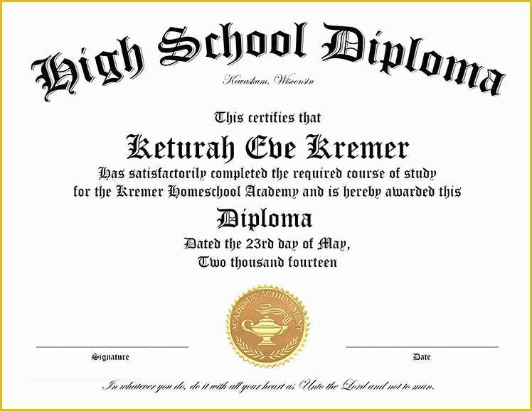 Free High School Diploma Templates Of 30 Free High School Diploma Template Printable