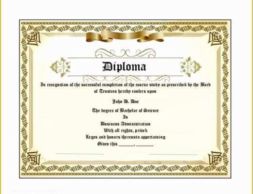 Free High School Diploma Templates Of 30 Real &amp; Fake Diploma Templates High School College