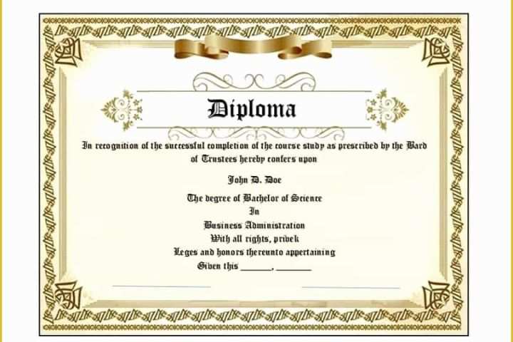 Free High School Diploma Templates Of 30 Real &amp; Fake Diploma Templates High School College