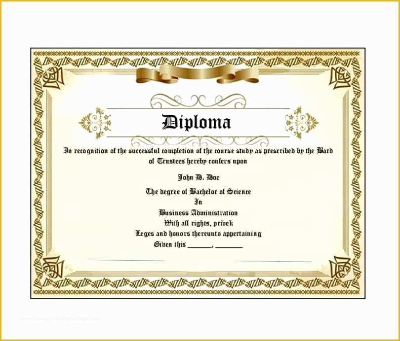 Free High School Diploma Templates Of 30 Real & Fake Diploma Templates High School College