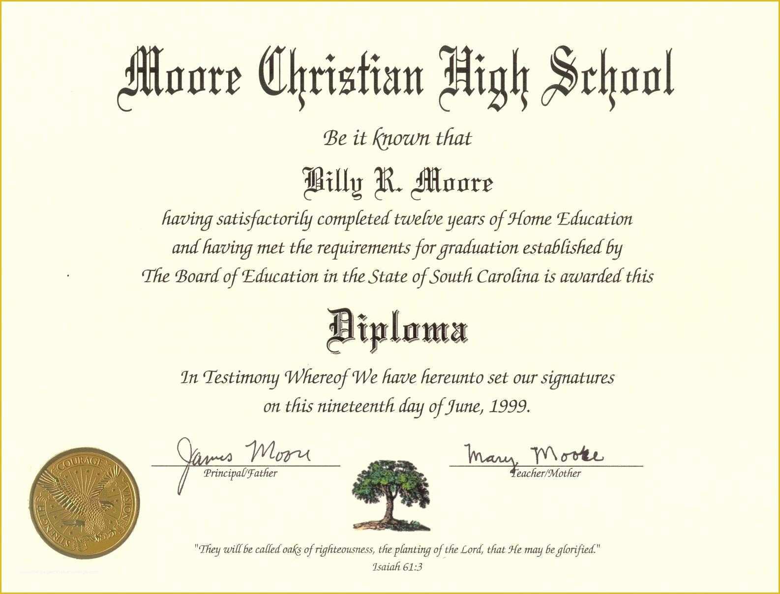 Free High School Diploma Templates Of Awesome Free High School Diploma Template with Seal Pdf