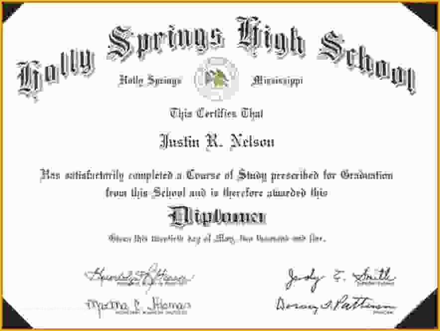 Free High School Diploma Templates Of 9 Diploma Templates Free Psd Ai