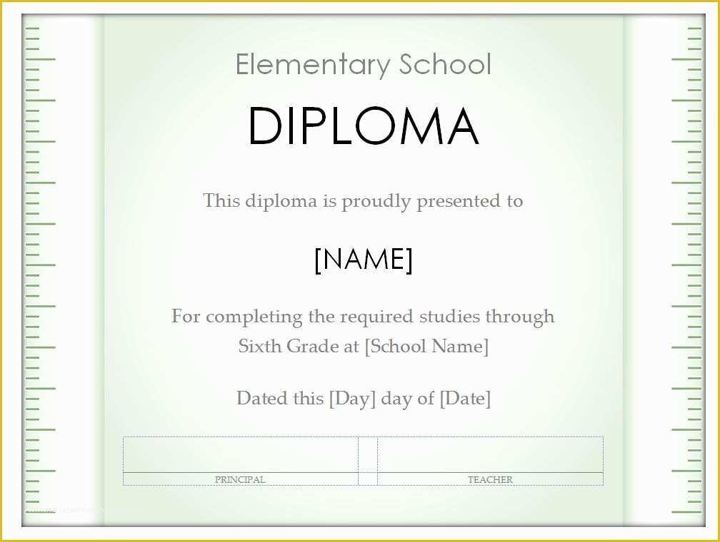 Free High School Diploma Templates Of High School Diploma Template