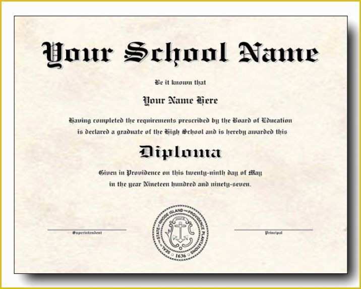 Free High School Diploma Templates Of High School Diploma Template Printable Certificate