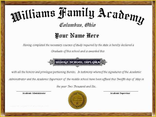 Free High School Diploma Templates Of Home School Diplomas