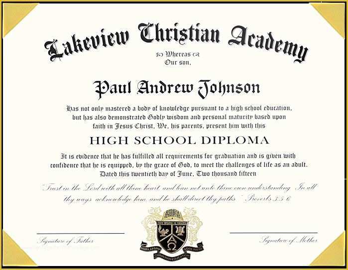 Free High School Diploma Templates Of Homeschool Diploma Template Google Search