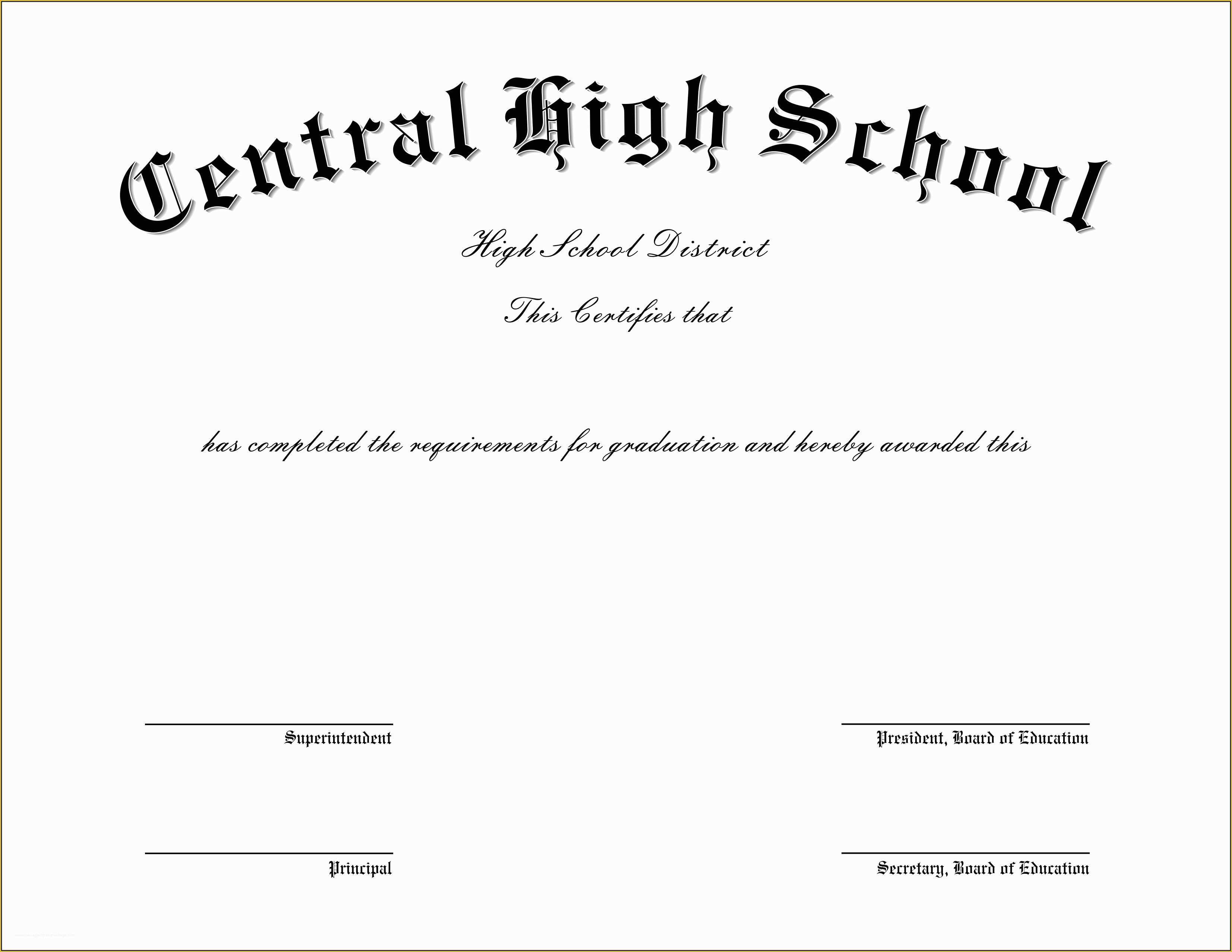 Free High School Diploma Templates Of the Best Collection Of Diploma Templates for Every Purpose