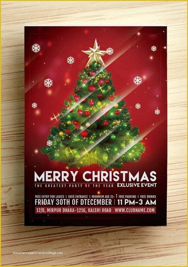 Free Holiday Flyer Templates Of Christmas Flyer Template Free