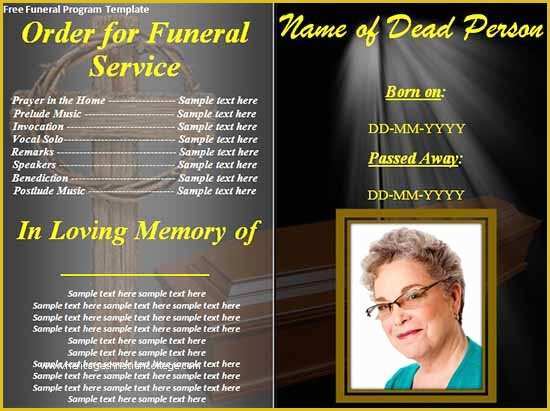 Free Homegoing Service Program Template Of 33 Sample Funeral Programs Templates