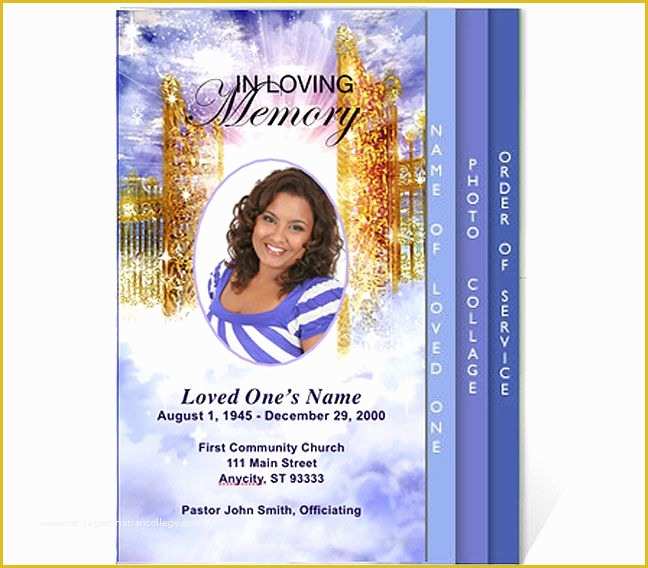 Free Homegoing Service Program Template Of Free Funeral Program Templates