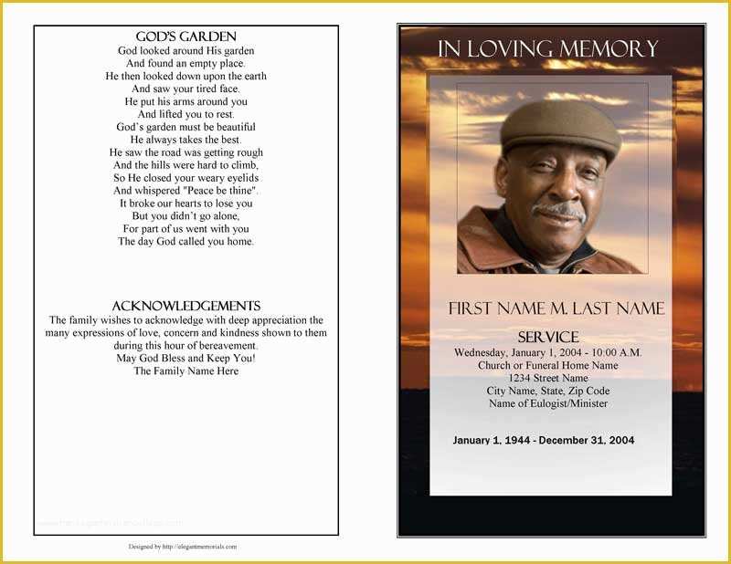 Free Homegoing Service Program Template Of Funeral Program Template