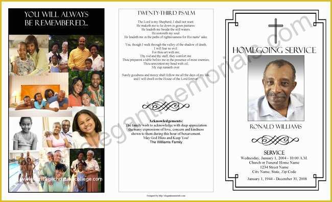 Free Homegoing Service Program Template Of Homegoing Service Program Sample
