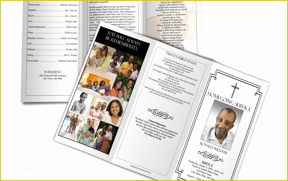 Free Homegoing Service Program Template Of Obituary Template Funeral Program Sample