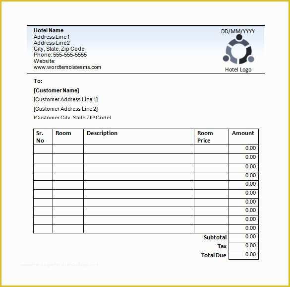 Free Hotel Receipt Template Of 20 Hotel Receipt Templates Pdf Doc