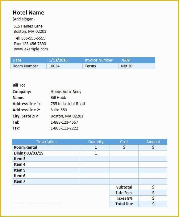 Free Hotel Receipt Template Of 9 Sample Hotel Receipt Templates Download In Word &amp; Pdf