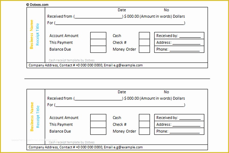 Free Hotel Receipt Template Of Cash Receipt Template Word