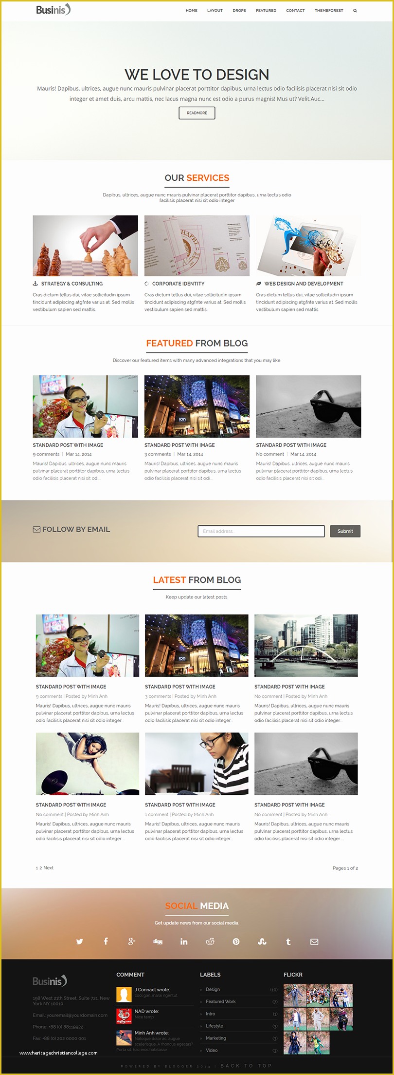 Free HTML Blog Templates Of 10 Business Blog Templates Free &amp; Premium themes