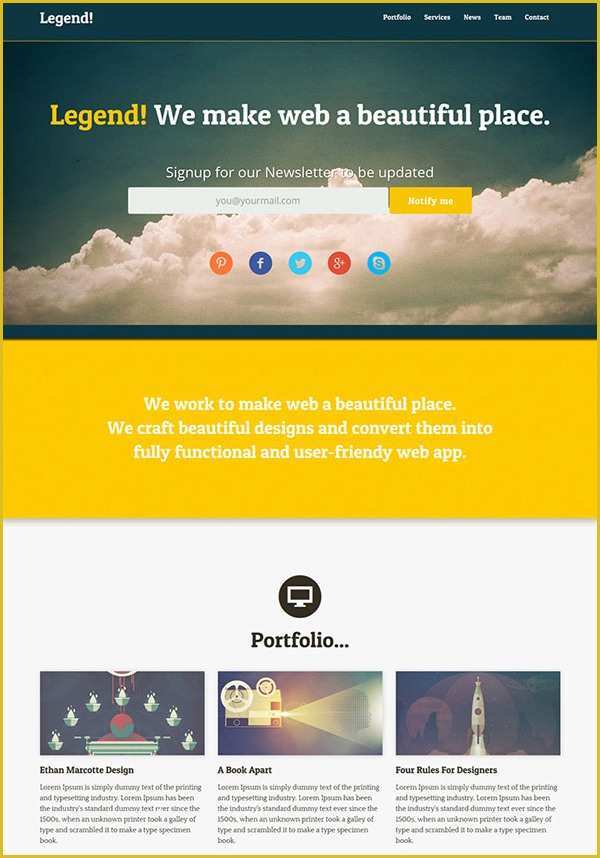 Free HTML Blog Templates Of 20 Free High Quality Psd Website Templates Hongkiat