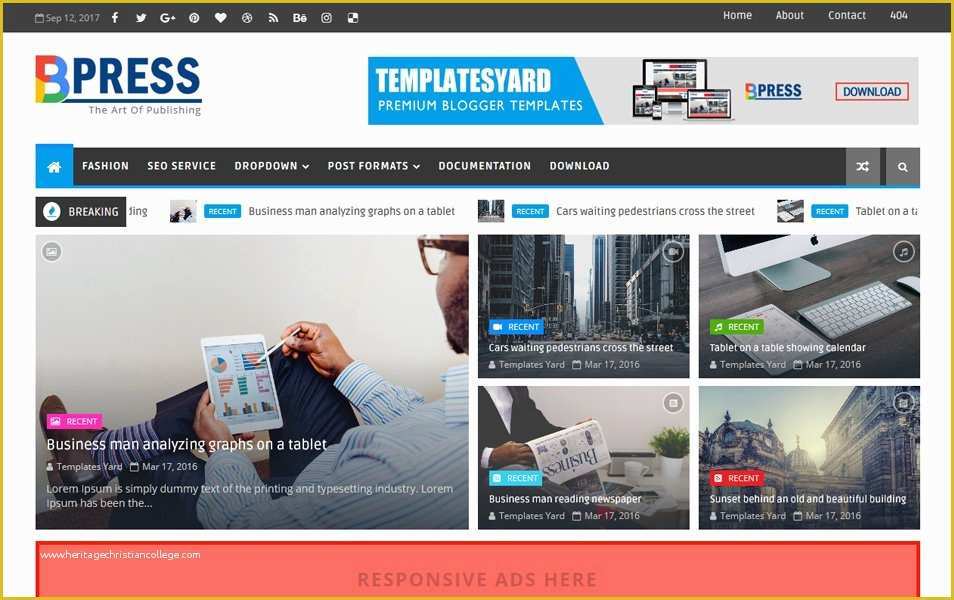 Free HTML Blog Templates Of 300 Best Free Responsive Blogger Templates 2018 Css Author