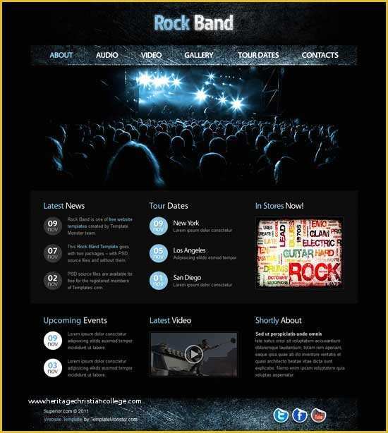 Free HTML Blog Templates Of 90 Best Music Website Templates Free & Premium