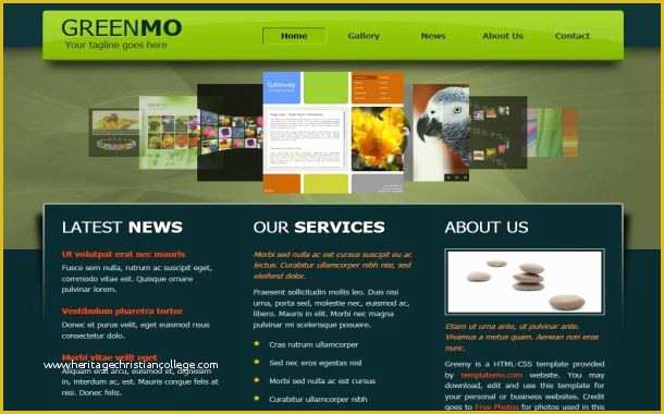 Free HTML Blog Templates Of Free Jquery Black Green Business Website Template
