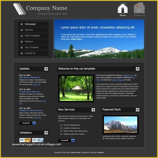 Free HTML Templates Of 50 Free Css X HTML Templates Noupe