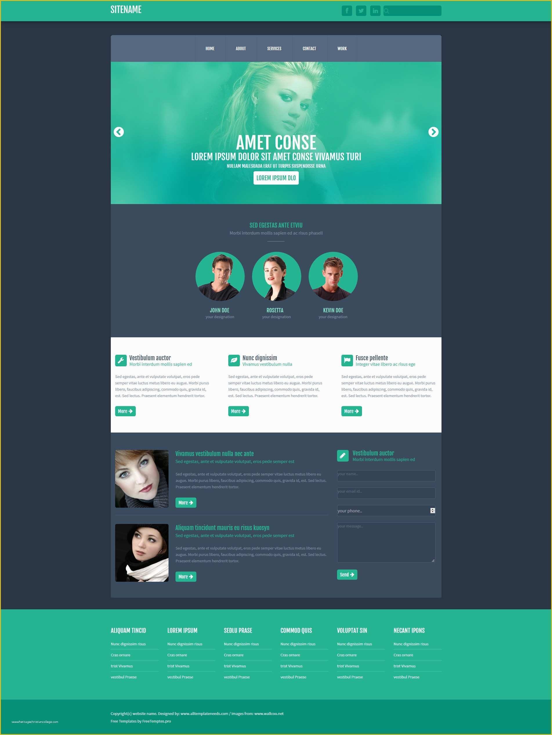 Free HTML Templates Of Free E Page Website HTML Template
