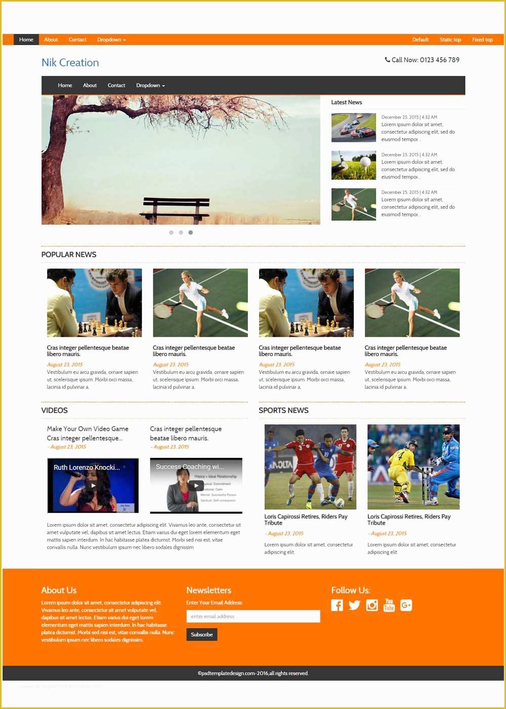 Free HTML Templates Of Free Responsive Magazine Templates On Behance