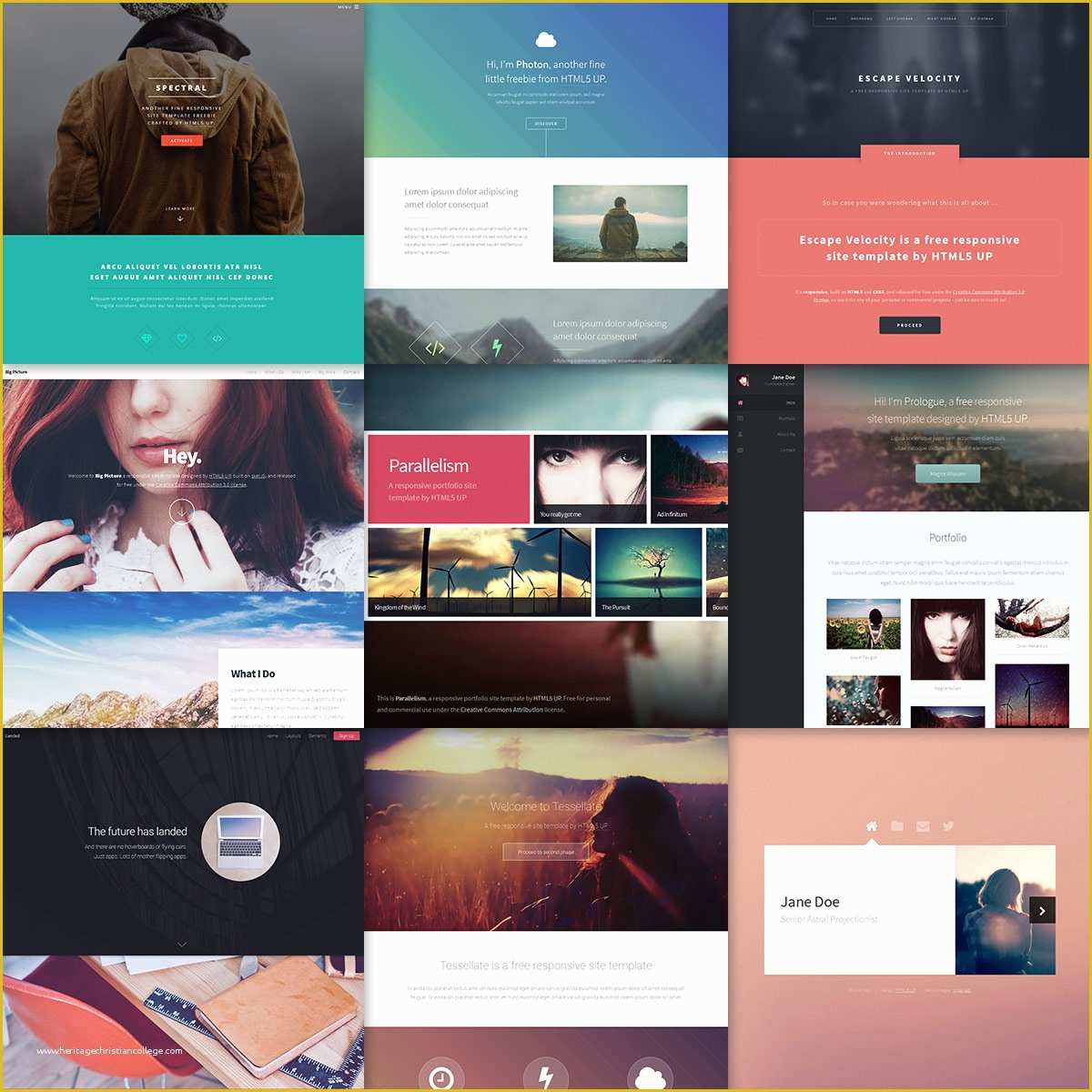 Free HTML Templates Of HTML5 Up Responsive HTML5 and Css3 Site Templates