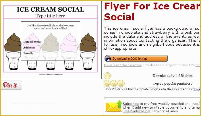Free Ice Cream social Template Of 7 Best Of Printable Ice Cream social Flyer Ice