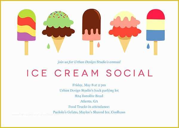 Free Ice Cream social Template Of Fice Party Invitations