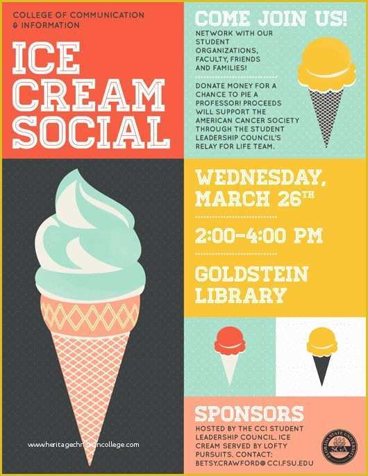 Free Ice Cream social Template Of Flyers Ice Cream social and Ice On Pinterest