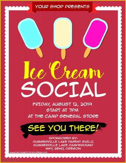 Free Ice Cream social Template Of Ice Cream social Flyer Template