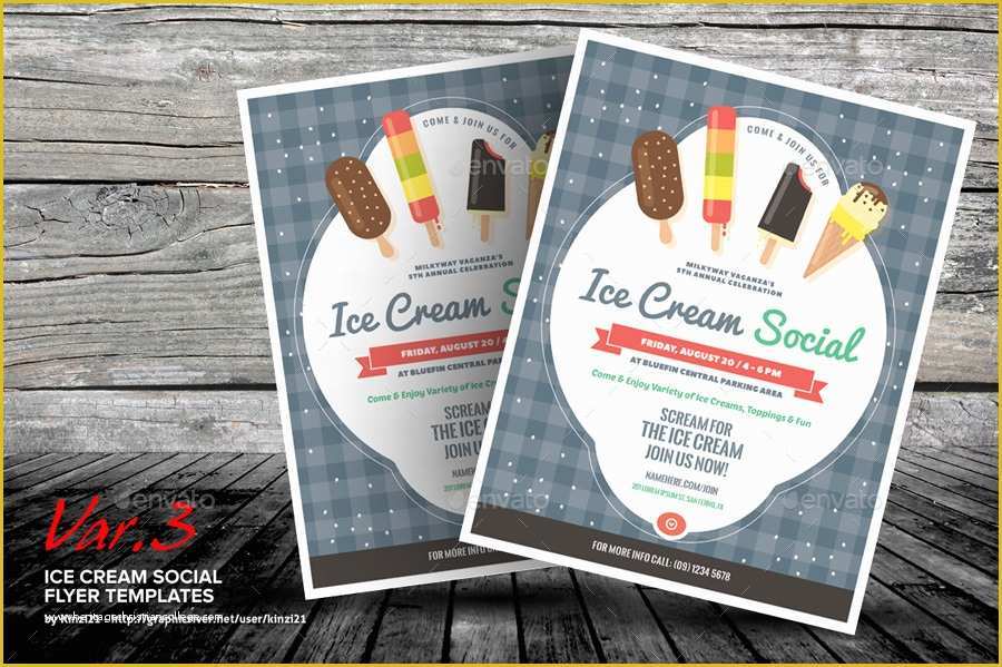 Free Ice Cream social Template Of Ice Cream social Flyer Templates by Kinzi21