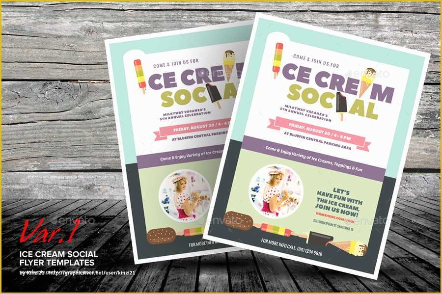 Free Ice Cream social Template Of Ice Cream social Flyer Templates by Kinzi21