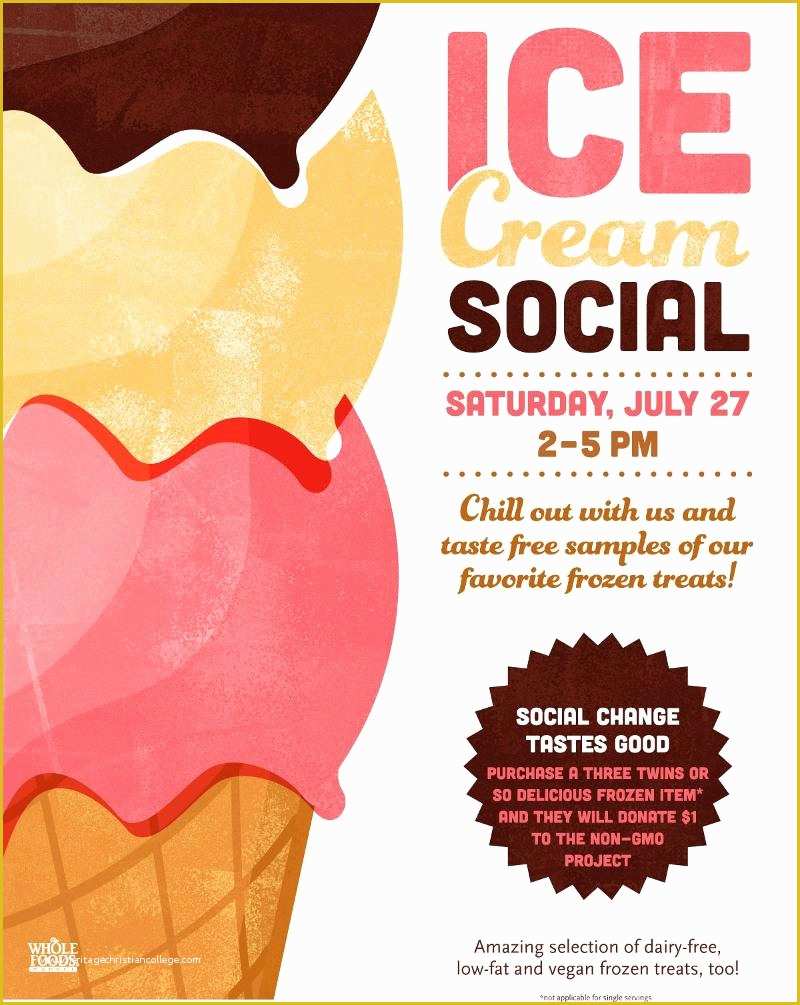 Free Ice Cream Social Template Of Ice Cream Social Invitation Template 