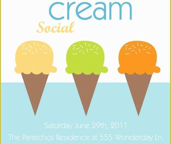Free Ice Cream social Template Of Items Similar to Printable or Emailable Ice Cream social