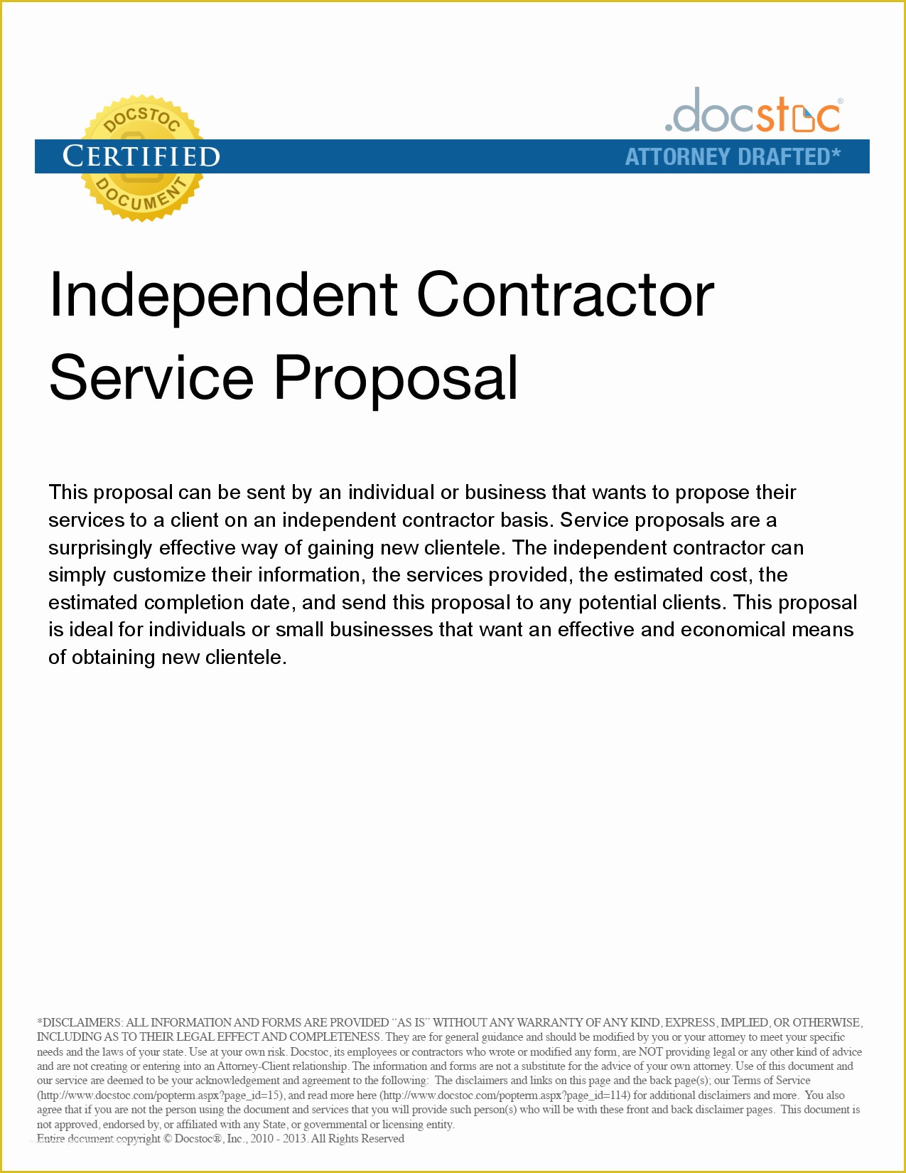 Free Independent Contractor Template Of 10 Best Of Independent Proposal forms Independent