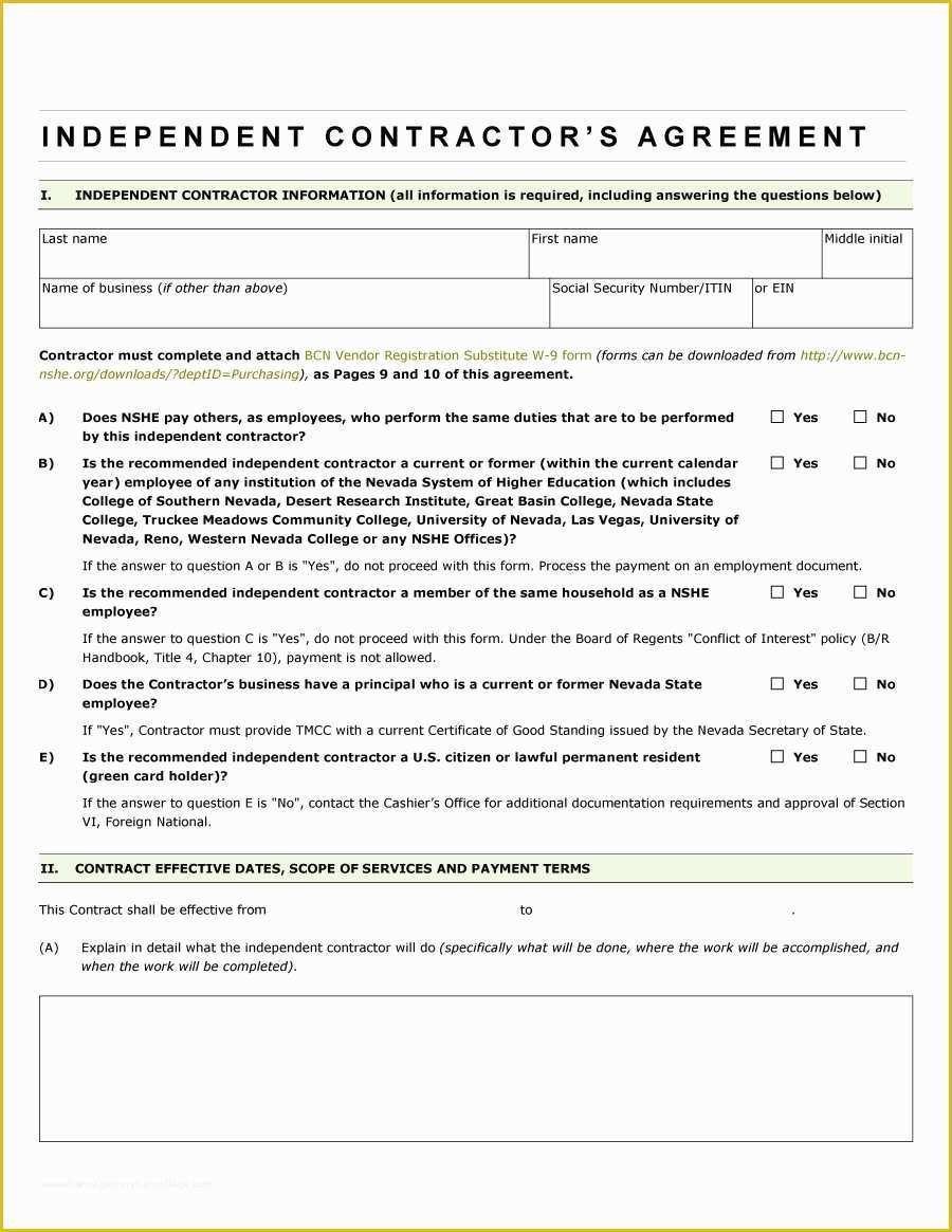 Free Independent Contractor Template Of 50 Free Independent Contractor Agreement forms & Templates