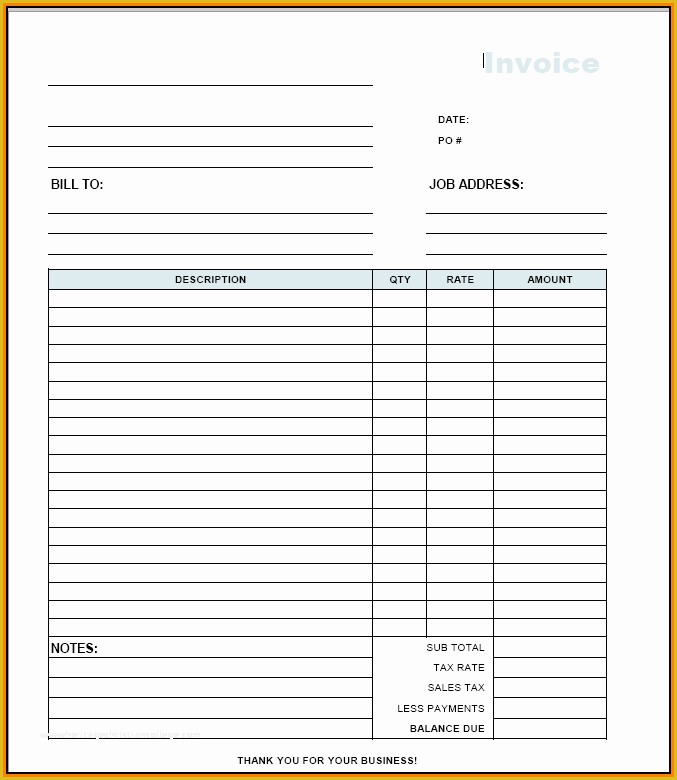 Free Independent Contractor Template Of Contractor Invoice Template