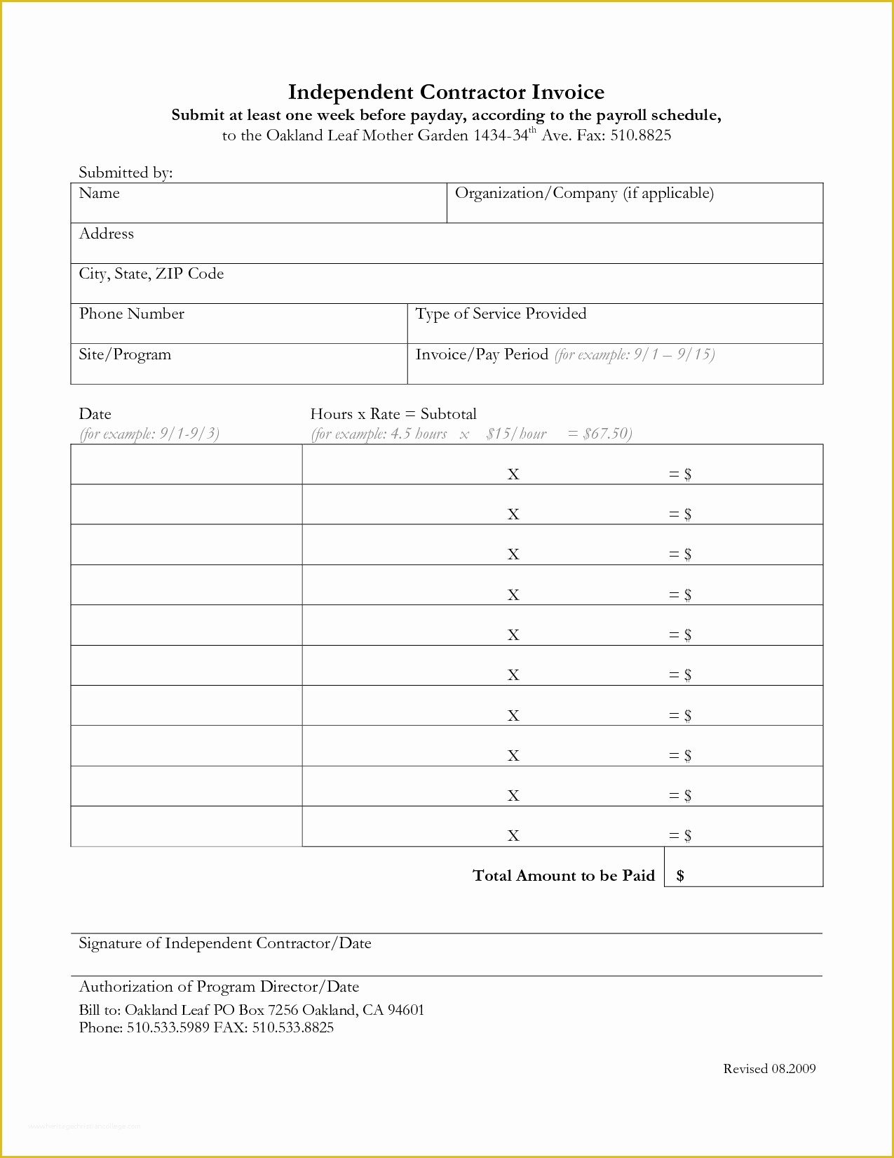 Free Independent Contractor Template Of Independent Contractor Invoice Template