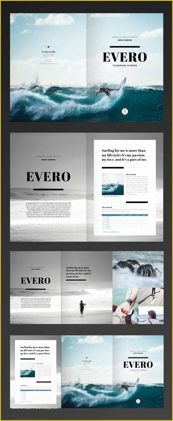 Free Indesign Brochure Templates Of Serif Lines S Grid Black & White Graphy