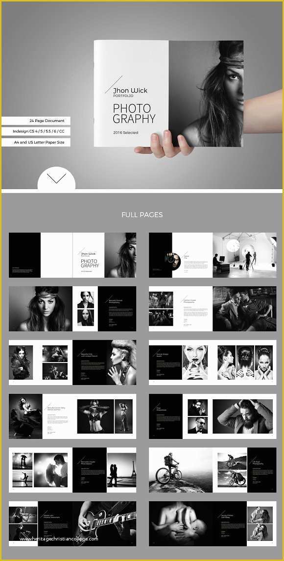 Free Indesign Photography Portfolio Template Of Portfolio Book Brochure Templates On Creative Market