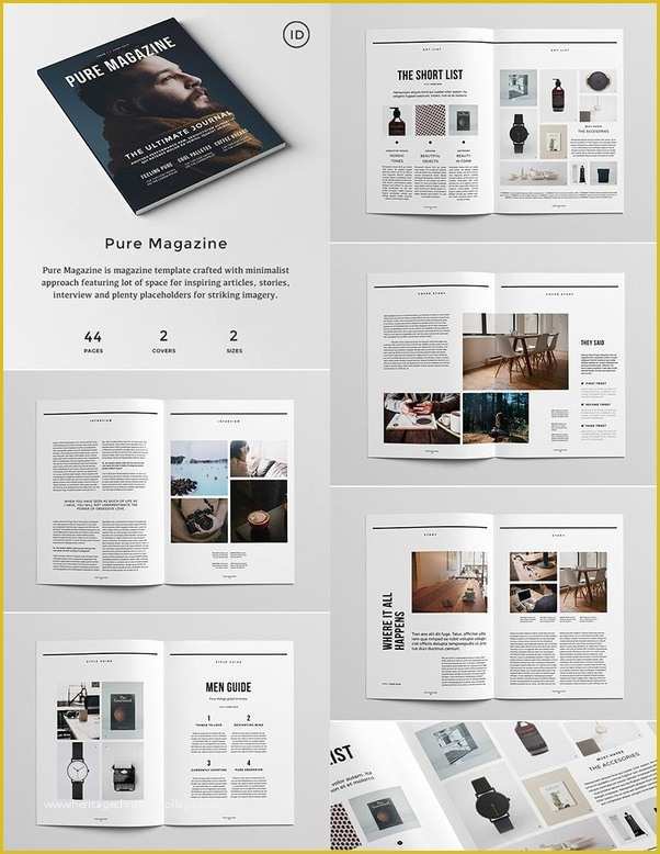 Free Indesign Portfolio Layout Templates Of Magazine Design Standard Template Quora
