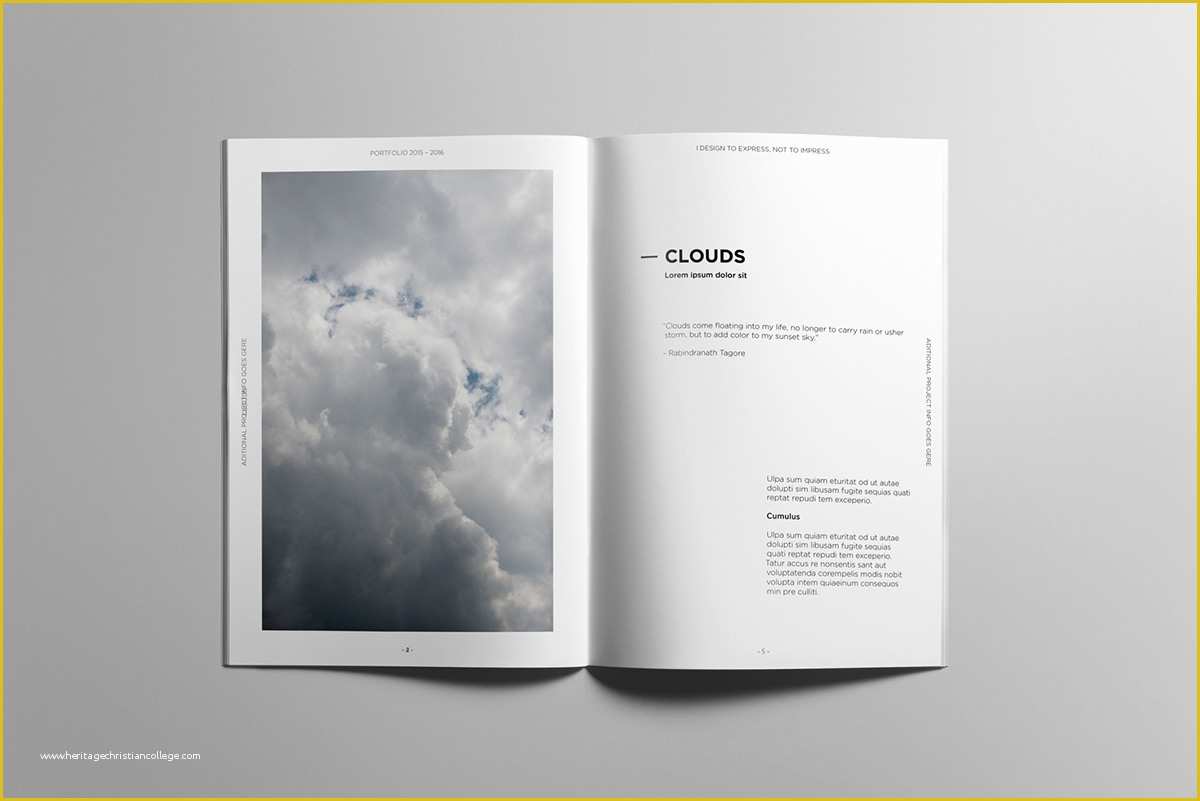 Free Indesign Portfolio Layout Templates Of Minimalist Portfolio Book On Behance