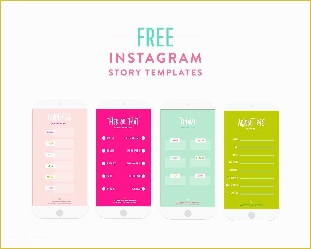 Free Instagram Story Templates Of Free Instagram Story Templates • Pretty Darn Cute Design