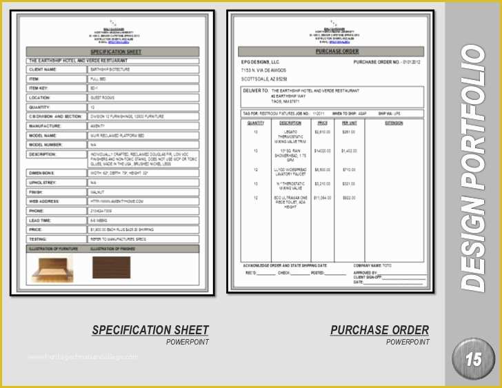 Free Interior Design Spec Sheet Template Of Furniture Product Specification Sheet Template Furniture