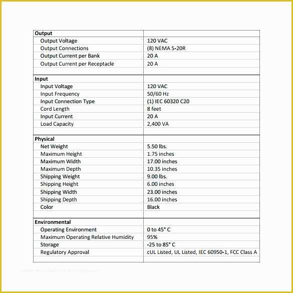 Free Interior Design Spec Sheet Template Of Furniture Product ...