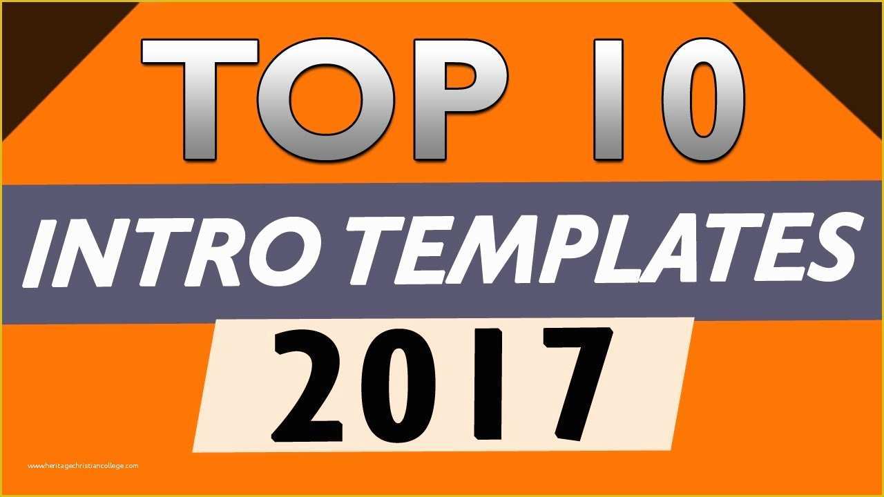 Free Introduction Video Templates Of top 10 Free Intro Templates 2017 after Effects Cs6 Cc No