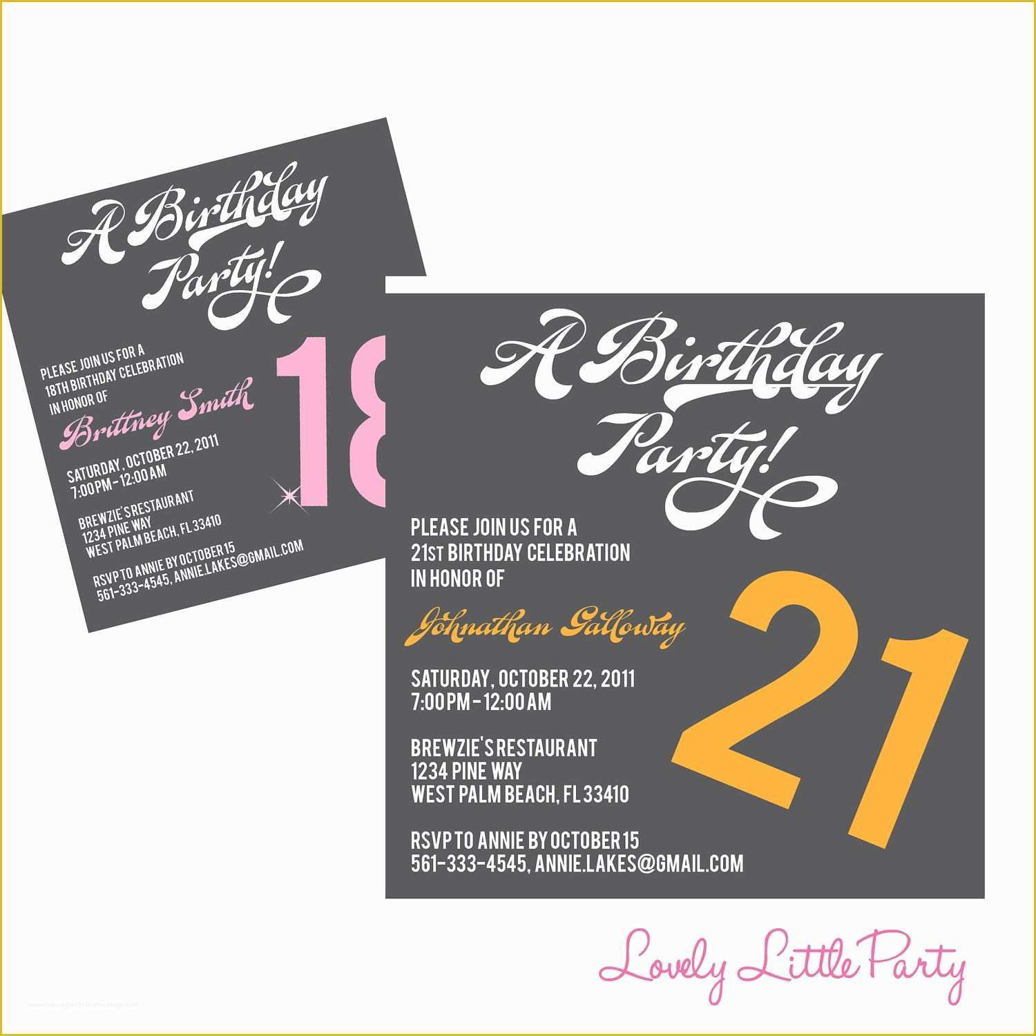 Free Invitation Template Maker Of 18 Birthday Invitation Templates 18th Birthday